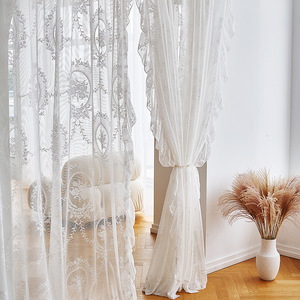 YongHo moderno Vintage pizzo francese pastorale bianco <span class=keywords><strong>per</strong></span> la casa balcone parasole pavimento finestra tende <span class=keywords><strong>per</strong></span> la casa dell'hotel - Product Image 2
