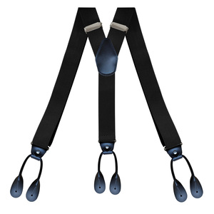 <span class=keywords><strong>Bretelle</strong></span> da <span class=keywords><strong>uomo</strong></span> 3.5cm di larghezza 6 Clip a forma di poliestere elastico regolabile in pelle nera con <span class=keywords><strong>bretelle</strong></span> a bottone - Product Image 1