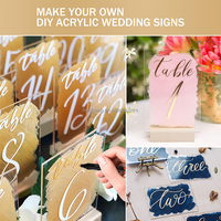 Support de menu en bois en forme de T en acrylique transparent pour table de restaurant, cadre photo, carte de signalisation double face, personnalisation A4 A5 A6 A7