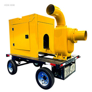 Pompe centrifuge auto-amorçante diesel haute pression de 3/4 pouce pour eaux usées - Remorque à 2/4 roues pour bâtiments commerciaux - Product Image 3