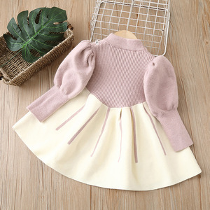 Abiti invernali da 1 <span class=keywords><strong>a</strong></span> 5 anni in <span class=keywords><strong>maglia</strong></span> bowknot per bambine - Product Image 3