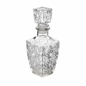Decanter per liquore a forma piatta con pompa spruzzatore materiale vetro - Product Image 2