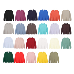 Personalizzare le maniche lunghe a maniche lunghe personalizzate con stampa logo a trama semplice in bianco e maniche lunghe da <span class=keywords><strong>uomo</strong></span> in base ai campioni - Product Image 5