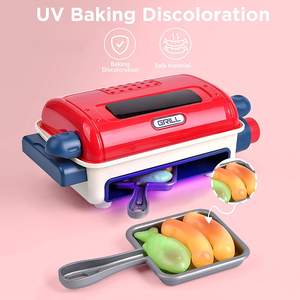 Jouet <span class=keywords><strong>de</strong></span> cuisine électrique pour enfants avec fumée factice, son réaliste, lumière changeante <span class=keywords><strong>de</strong></span> couleur, nourriture <span class=keywords><strong>de</strong></span> jeu, jouets <span class=keywords><strong>de</strong></span> cuisson, barbecue - Product Image 3