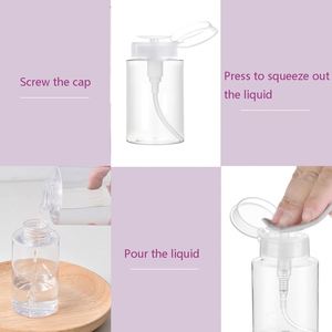 Customized Make up Makeup Nail Polish Remover <b>Bottle</b> Liquid Polish Removal Dispenser Nail Pumps <b>Bottle</b> - Product Image 4