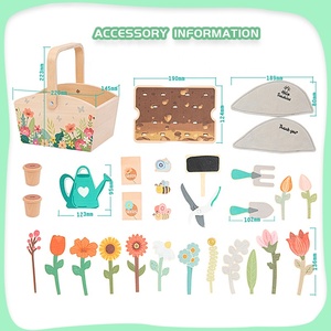 ชุดของเล่นสวนขนาดเล็ก บทบาทสมมติเป็นคนสวน ของเล่นจำลองต้นไม้ 30 ชิ้น บล็อกไม้ ของเล่นจับคู่ บทบาทสมมติ - Product Image 4