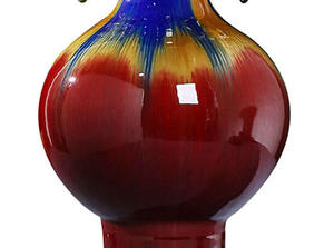 Vase en céramique de porcelaine rouge émaillée à la main pour décoration intérieure de luxe traditionnel chinois antique - Product Image 6