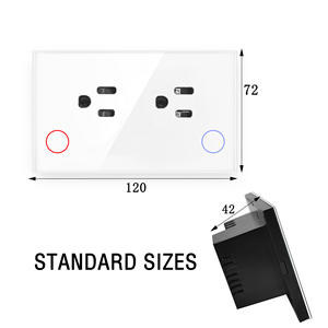 Enchufe de Pared Inteligente WiFi SLS Tuya, 2 Tomas de Corriente, 15/10 Amperios, Panel Táctil de Vidrio con Control Remoto por Aplicación, Carga Máxima de 3000W - Product Image 6