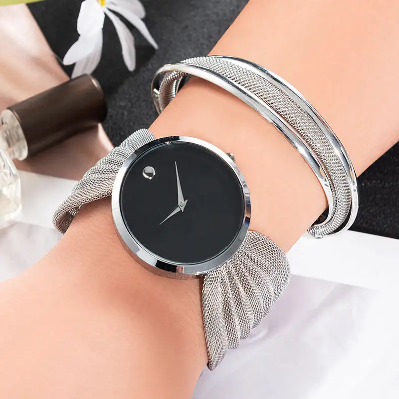 Venta al por mayor a granel joyería de lujo para mujer reloj de pulsera con logotipo Jam tangan Wanita relojes de lujo para mujer