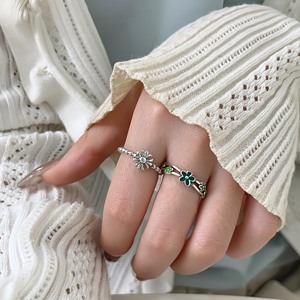 Anillo de Plata de Ley S925 Yinruitai con Diseño de Flor, Ajustable, Estilo Retro, para Mujer, Regalo de Joyería - Product Image 1