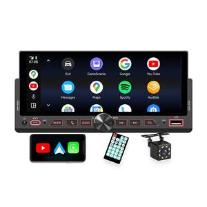 6,86 pulgadas 1DIN pantalla táctil Universal pantalla inalámbrica Carplay Android Auto <span class=keywords><strong>Youtube</strong></span> Radio de coche - Product Image 1