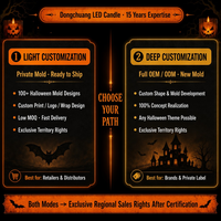 Ensemble de 3 bougies LED sans flamme pour Halloween, impression personnalisée OEM, fonctionnement sur piles, minuterie à distance, flamme vacillante 3D, décoration d'intérieur