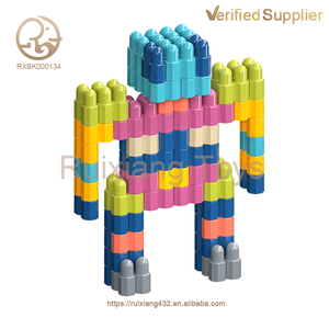 Fourniture d'usine en gros bricolage ABS ensemble de blocs de construction pas cher bricolage bloc de connexion jouets avec alphabet <span class=keywords><strong>math</strong></span>ématique blocs de construction carrés - Product Image 3