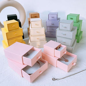 Custom Logo Sliding Drawer Jewelry Packaging <b>Box</b> for Necklace Bracelet Rings Premium Paper Cardboard <b>Gift</b> <b>Box</b> - Product Image 3