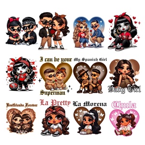 Chola <span class=keywords><strong>Cholo</strong></span> Chicana fácil de aplicar diseño personalizado al por mayor DTF Transferencia de Calor vinilo prensa pegatina para camisetas ropa - Product Image 5