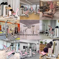Ensemble complet de musculation en acier pour femmes, pour usage domestique, pour Squat Hack, Pont fessier, Entraînement des cuisses intérieures/extérieures, Poulie haute/basse et Entraînement du dos