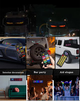 Luz LED Flexible para Ventana de Coche, Programable con Animación RGB Personalizada, Logotipo Publicitario para Camiones, Accesorios de Iluminación para Automóviles