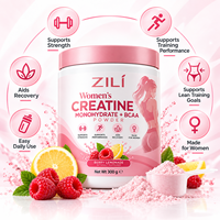 Créatine monohydrate + BCAA en poudre pour femmes, saveur limonade aux fruits rouges, supplément nutritionnel sportif, marque privée, approvisionnement en vrac OEM