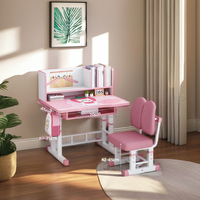 Table d'étude moderne en bois durable pour enfants ensemble de chaises de bureau à hauteur réglable caractéristiques de sécurité pour la maison école utilisation chambre bureau à domicile