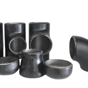 Hot selling carbon steel/stainless steel butt welded pipe fittings seamless tee/reducer/elbow/cap