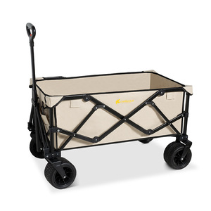Carrito de Compras Plegable para Exteriores, Carrito de Playa Resistente, de Gran Capacidad, con Ruedas con Freno, para Camping - Product Image 3