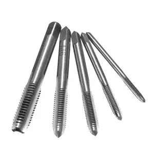 HSS M3 M4 M5 M6 M8 Machine Spiral Point Straight Fluted Screw Thread Metric Plug Hand Tap Drill Set Hand Tools