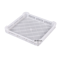 Plateaux à pâtes en plastique pliables brevetés conception peu profonde en maille pour un séchage efficace boîtes de rangement empilables 40% gain de temps