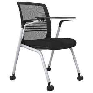 Chaise de formation Borito HY-852, design moderne et léger, dossier en maille respirante, accoudoirs fixes, pliable et empilable, pour bureau - Product Image 1