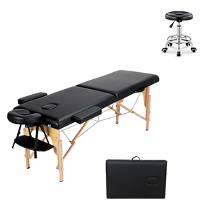 Table de massage pliante moderne en bois de hêtre – Mobilier de salon portable au design américain pour usage commercial - Product Image 6