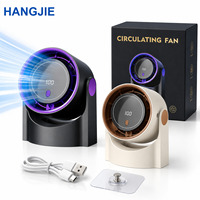 Nouveau ventilateur de bureau sans pales 2026, turbo, USB, portable, avec affichage numérique, pour un flux d'air rapide, idéal pour la maison, le bureau et les dortoirs