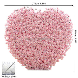 C-388 Nuovo Design Personalizzato, Decorazione a Forma di Cuore Gigante 5D 2,4m per Matrimoni, Proposte e Feste, Parete Floreale per Esterni - Product Image 5