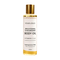 Huile de massage corporelle au collagène biologique pressé à froid, marque privée, formule nourrissante, complexe de vitamines C et E, sans hydroquinone, citron
