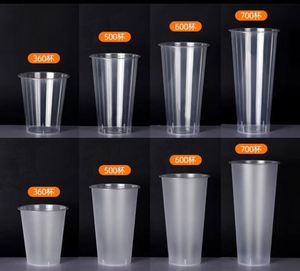 Bouteilles en plastique alimentaire résistantes aux hautes températures en polypropylène, pour boissons, jus, et gobelets écologiques pour thé au lait - Product Image 5