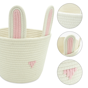 Paniers de rangement en coton, benne de chambre à coucher, ou de bureau, pour le rangement <span class=keywords><strong>des</strong></span> bébés, en corde - Product Image 3