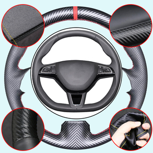 2019 2021 Skoda <span class=keywords><strong>Karoq</strong></span> pelle in microfibra di carbonio in pelle sportiva in stile volante per auto popolare per 2018 2020 2021 modelli - Product Image 1