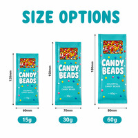 Bolsas de Mylar con Cierre de Tres Lados para Caramelos Pequeños, Bolsas Planas con Ventana, Ligeras, para Envasar Dulces, Chispas y Golosinas