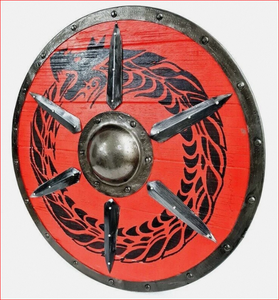 Escudo Redondo Estilo Vikingo con Patrón de Dragón, Arma Decorativa de Metal para Decoración del Hogar, Cosplay y Exhibición - Product Image 2