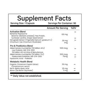 Suplemen Kesehatan Metabolik <span class=keywords><strong>OEM</strong></span> Private Label Glp-1 Complex Dengan Dihydroberberine & 8 Aktif Bahan Kapsul 450mg - Product Image 2