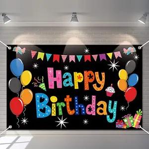 Nicro 6.1 * 3.6ft renkli mutlu doğum günü afiş zemin arka plan dekorasyon fotoğraf stüdyosu için kapalı açık araba dekorasyon