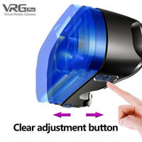 Headset VRG Pro VR Versi Audio Video Lensa Berlapis Blu-ray Kacamata VR 3D All-in-One untuk Smartphone