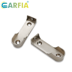 Heavy Duty Zinc Alloy Side Pipe Holder Set for Oval Coat <strong>Rod</strong> Inside Cabinet or Top <strong>Shelf</strong> Cabinet <strong>Rod</strong> <strong>Bracket</strong> - Product Image 6