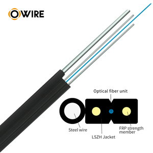 Câble à <span class=keywords><strong>fibre</strong></span> optique PVC G652D bon marché de 6 mm, marque Corning/YOFC, certifié TLC, renforcé par FRP, 6 cœurs, 2 conducteurs, bobine de 2 km - Product Image 5