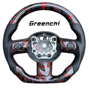 <span class=keywords><strong>Volant</strong></span> en fibre de carbone forgé rouge pour <span class=keywords><strong>MINI</strong></span> <span class=keywords><strong>JCW</strong></span> R56 (2007-2013) - Product Image 1