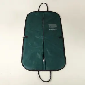 De la cubierta del traje no tejido reciclado bolsa de ropa personalizada traje de vestido bolso de cuero ropa de viaje bolsa de embalaje bolsa