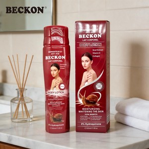 BECKON 500ml Loción Corporal con Extracto de Caracol, Colágeno y Vitamina E, Antienvejecimiento, Hidratante, Blanqueadora, Repara Estrías, Crema para Mujeres - Product Image 1