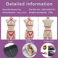 Kustomisasi Pabrik Grosir Wanita Seksi Bondage Harness Elastis Rantai Bra Lingerie Eksotis Sabuk Rantai Tubuh Gothic Lingerie