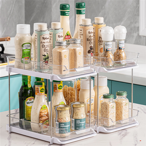 Armoire de cuisine et de salle de bain, <span class=keywords><strong>étagère</strong></span> transparente <span class=keywords><strong>sous</strong></span> l'évier, panier coulissant à 2 niveaux, organisateur de <span class=keywords><strong>tiroir</strong></span> - Product Image 2