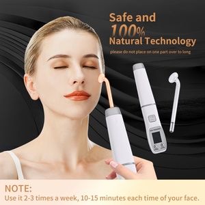 Máquina de Alta Frecuencia Facial para el Cuidado de la Piel, con Logotipo Personalizado, para Uso Doméstico, SPA, Galvánica, Naranja y Azul, Antienvejecimiento - Product Image 5