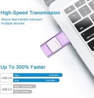 Jaster-clé USB 3 en 1, 128GB, 3.0 OTG, pour téléphone et ordinateur Android