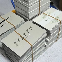 Carte de remerciement personnalisée transfrontalière en anglais, carte cadeau, carte de visite, papier couché 300g, estampage à chaud pour le commerce extérieur